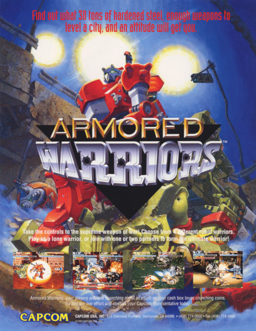 Armored Warriors (941024 Europe) Arcade Game Cover